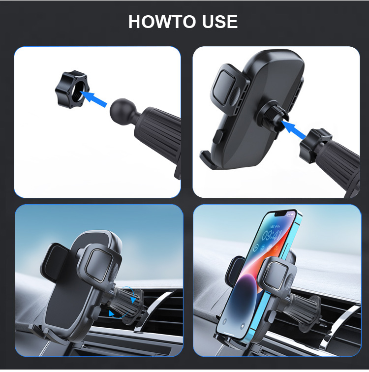 360 Degree Rotating Mobile Car Phone Holder_use