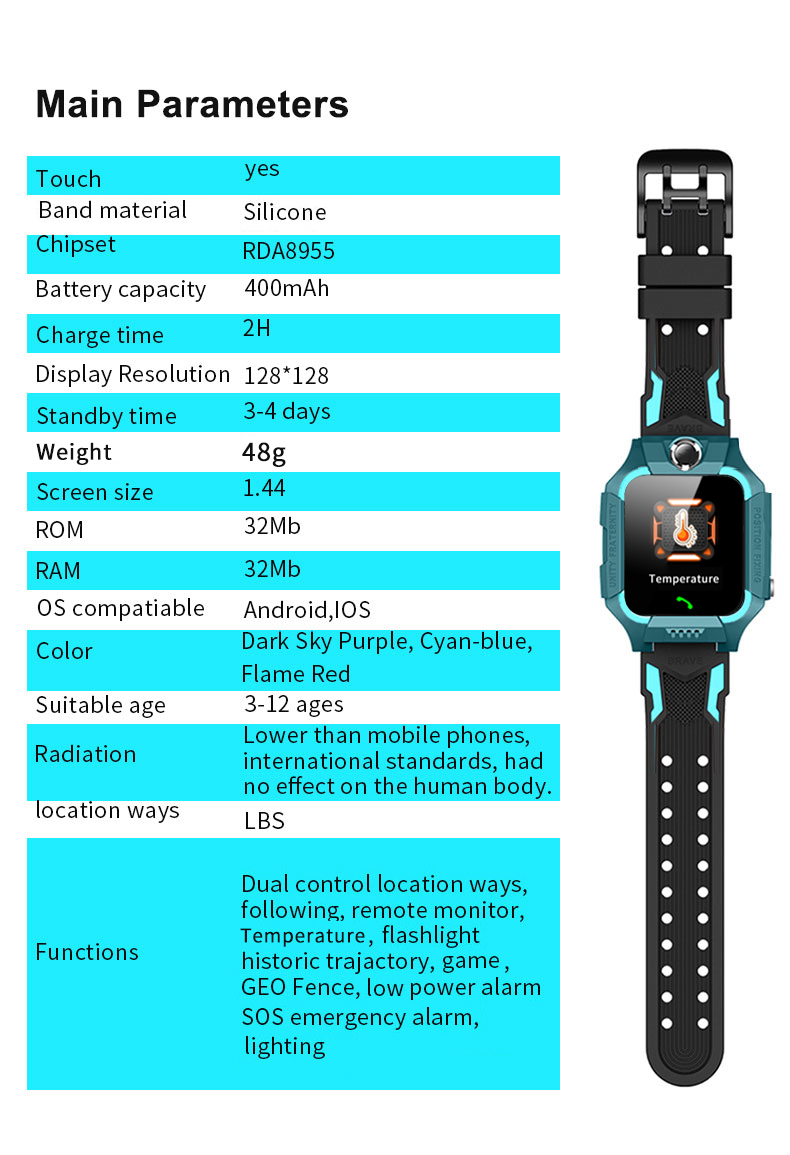 Q19 Children Smartwatch Kids Smart Watch_function