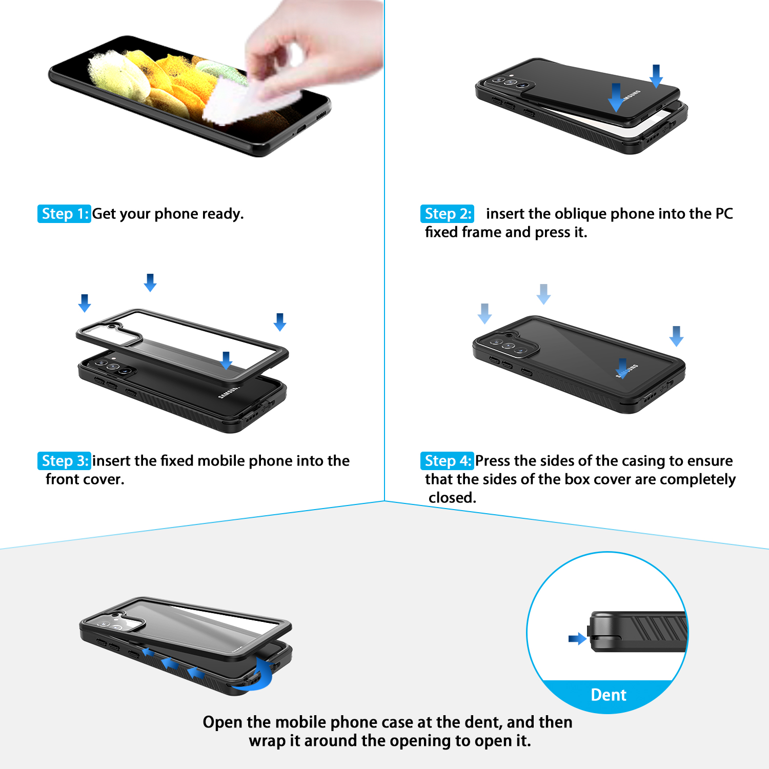 Sumsung S21 Ultra Mobile Cell Phone Case_install