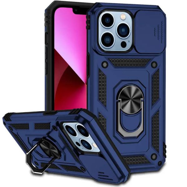 Funda para teléfono con armadura y soporte para anillo Mini para iPhone 13