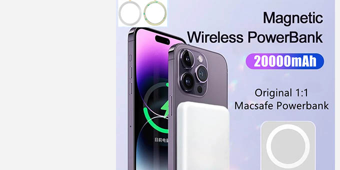 Magnetic Wireless Power Bank External Portable Ring Battery Pack for Iphone 11 13 12 14 Pro Max 12 Powerbank