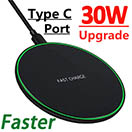 Wireless Charger Pad For iPhone 14 13 12 11 Pro XS X XR 8 Induction Type C Fast Charging Pad for Samsung S22 S21 S20 Xiaomi