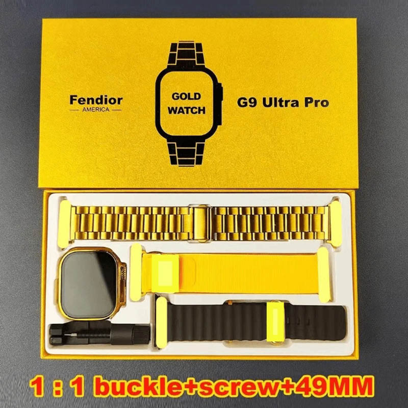 G9 Ultra Pro Gold HD Big Screen NFC Smartwatch