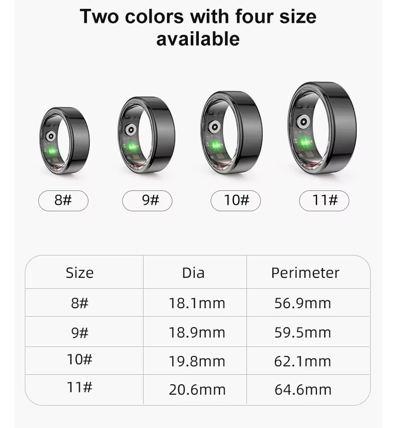 Fitness Health Tracker R02 Smart Ring-size